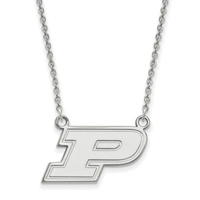 Purdue Small Pendant with Necklace 14k White Gold 4W014PU-18, MPN: 4W014PU-18, 886774840130