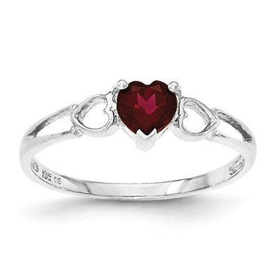 Polished Geniune Rhodolite Garnet Birthstone Ring 10k White Gold 10XBR171, MPN: 10XBR171, 191101091…