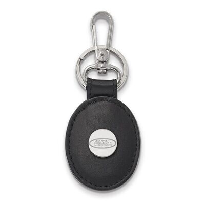 University of Missisippi Black Leather Oval Key Chain Sterling Silver SS013UMS-K1, MPN: SS013UMS-K1…