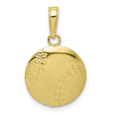 Baseball Closed Back Pendant 10K Gold Polished 10K5432, MPN: 10K5432,