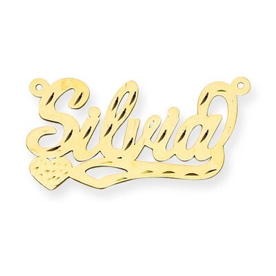 0.013 Gauge Diamond-cut Nameplate Pendant 14k Gold XNA154Y, MPN: XNA154Y, 191101541605
