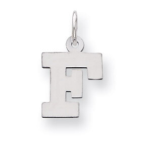 Block Initial F Charm Sterling Silver QC5093F, MPN: QC5093F, 883957128320