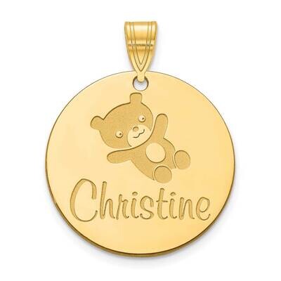 Engravable Customized Circle Charm Gold-plated  XNA1047GP, MPN: XNA1047GP,