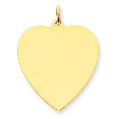 Plain .027 Gauge Engravable Heart Disc Charm 14k Gold XM199/27, MPN: XM199/27, 883957485492