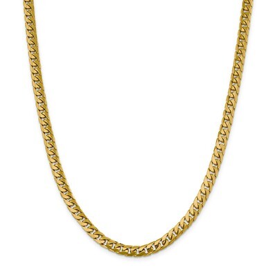 22 Inch 6.25mm Domed Curb Chain 14k Gold DCU200-22, MPN: DCU200-22, 883957105000