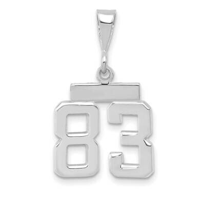 Number 83 Charm 14k White Gold Polished Small WSP83, MPN: WSP83, 196904074626
