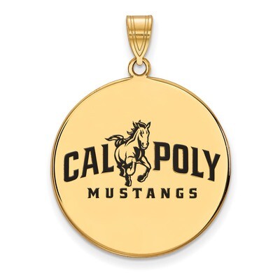 California Polytechnic State U x-Large Enl Disc Pendant Gold-plated Sterling Silver GP003CPY, MPN: …