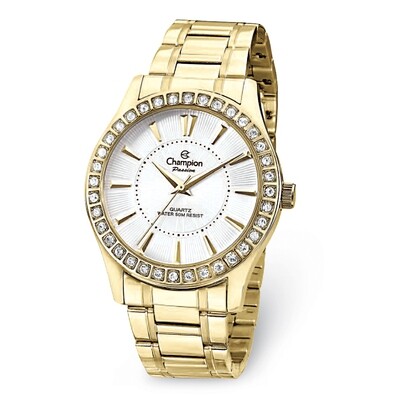 Champion Passion Gold-tone Crystal Bezel White Dial Watch  XWA5575, MPN: XWA5575, 191101880094