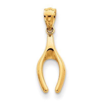 Wish Bone Pendant 14k Gold YC484, MPN: YC484, 886774617220