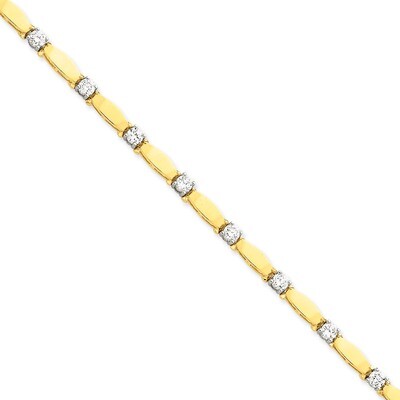 4mm Diamond Tennis Bracelet Mounting 14k Gold X2363, MPN: X2363,