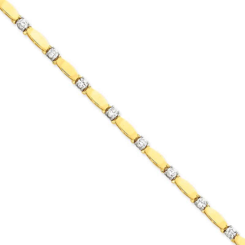 4mm Diamond Tennis Bracelet Mounting 14k Gold HomeBello
