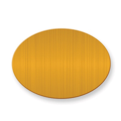 1 1/4 x 1 3/4 Oval Satin Brass Plates-Sets of 6  GM3719-SB, MPN: GM3719-SB,