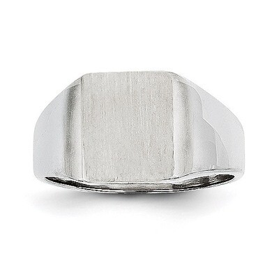 Signet Ring 14k White Gold RS603, MPN: RS603, 883957443201