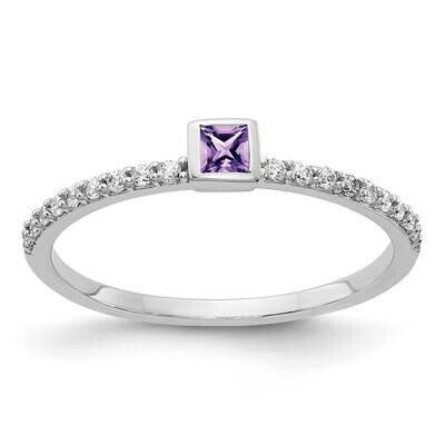 Amethyst Ring 14k White Gold Diamond RM4323-AM-015-WA, MPN: RM4323-AM-015-WA, 883957312323