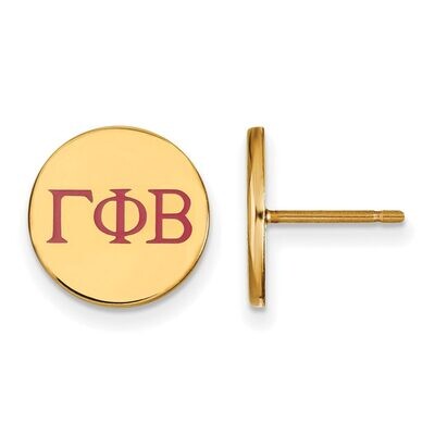 Gamma Phi Beta Enameled Post Earrings Gold-plated Silver GP032GPB, MPN: GP032GPB, 886774934983