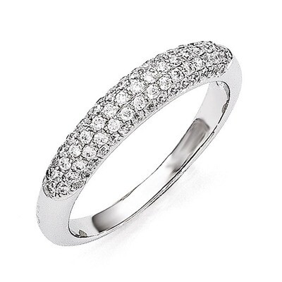 Ring Sterling Silver &amp; Cubic Zirconia QMP249, MPN: QMP249, 191101277641