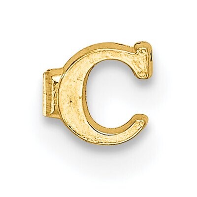 Casted Letter C 14k Yellow Gold YG2219C, MPN: YG2219C,