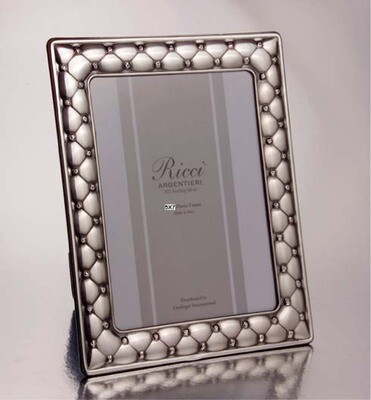 Ricci Quilted 5&quot; X 7&quot; Sterling Silver Picture Frame, MPN: 18002, 644907180023