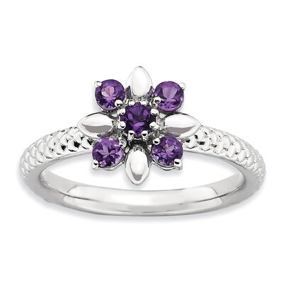 Amethyst Ring - Sterling Silver QSK793, MPN: QSK793, 886774225753
