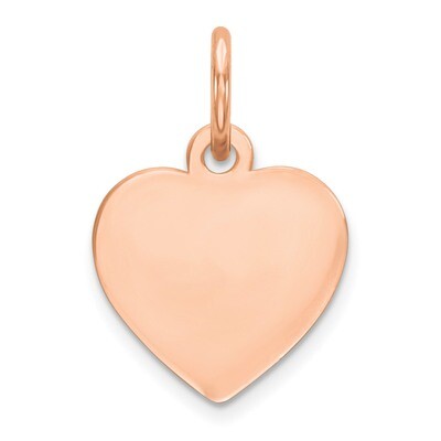 .011 Gauge Engravable Heart Disc Charm 14k Rose Gold Plain XRM194/11, MPN: XRM194/11, 191101360954