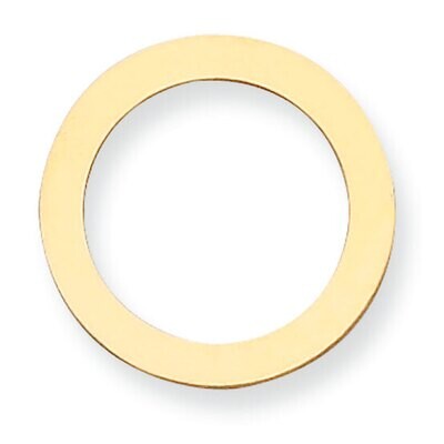 Circle with Hole Stamping 14k Yellow Gold YG1057, MPN: YG1057,