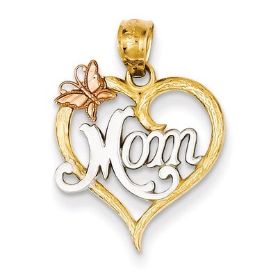 Mom Heart Pendant 14k Two-tone Gold K2659, MPN: K2659, 886774098371