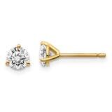 3/4ctw VS/SI D E F Lab Grown Diamond 3 Prong Earrings 14k Yellow Gold EM1007-075-LD, MPN: EM1007-07…