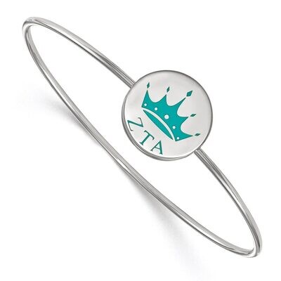 Zeta Tau Alpha Enameled Slip-on Bangle Sterling Silver SS048ZTA-7, MPN: SS048ZTA-7, 886774610658