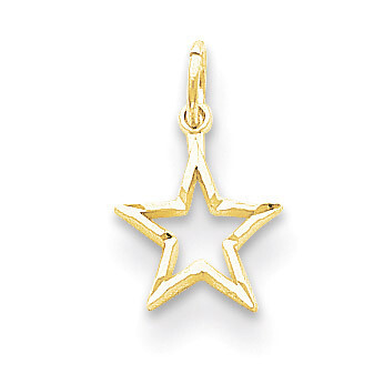 Diamond-cut Flat Back Star Charm 10k Gold 10C330, MPN: 10C330, 886774084398