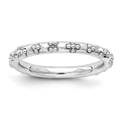 Textured Ring - Sterling Silver Rhodium-plated QSK1615, MPN: QSK1615, 886774250762