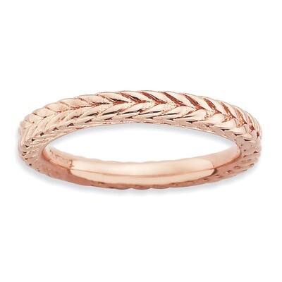 Pink-plated Domed Ring - Sterling Silver QSK876, MPN: QSK876, 886774227801