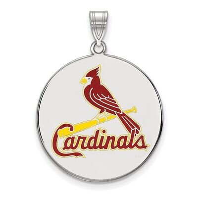 St. Louis Cardinals XLarge Enamel Disc Pendant Sterling Silver SS042CRD, MPN: SS042CRD, 886774630731