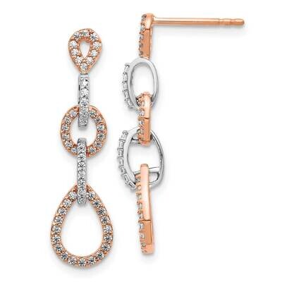 Diamond Vintage Earrings 14k Two-Tone Gold EM5557-050-WRA, MPN: EM5557-050-WRA, 883957273709