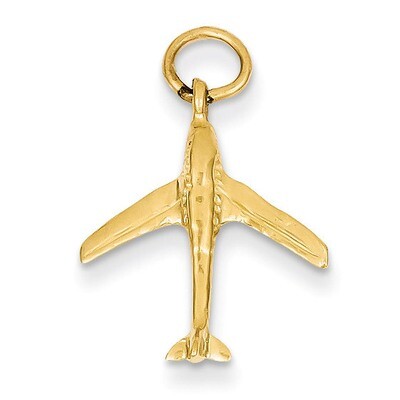 Jet Charm 14k Gold A4278/L, MPN: A4278/L, 883957853819