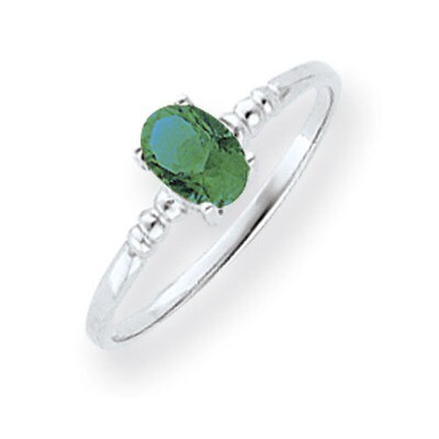 Emerald Ring 14k white Gold 6x4mm Oval Y4667E, MPN: Y4667E, 883957564487