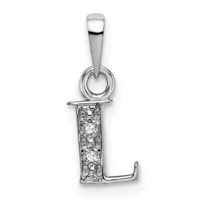 Initial L Charm 10k White Gold 10YC251L, MPN: 10YC251L,