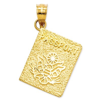 Passport Charm 14k Gold D3316, MPN: D3316, 886774072944