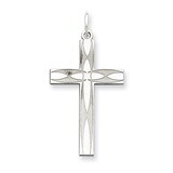 Cross Pendant Laser Designed Sterling Silver QXR157, MPN: QXR157, 883957441917