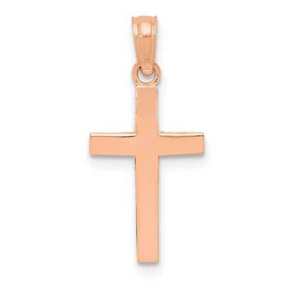 Beveled Cross Charm 14k Rose Gold C3785R, MPN: C3785R,