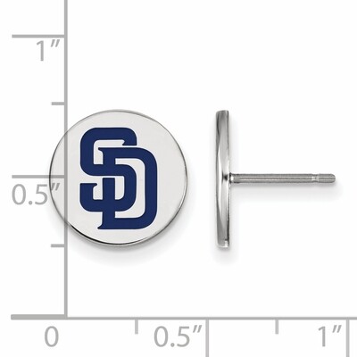 San Diego Padres Small Enamel Disc Earring Sterling Silver SS020PAD, MPN: SS020PAD, 886774628936