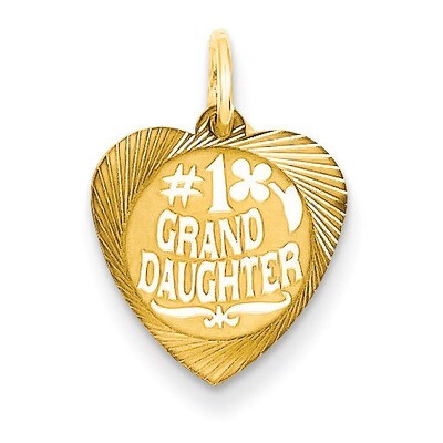 #1 Granddaughter Charm 14k Gold XAC318, MPN: XAC318, 883957343068