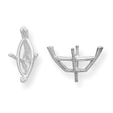 Marquise 4-Prong V-End With Peg .25Ct. Setting 14k White Gold WG260-1, MPN: WG260,
