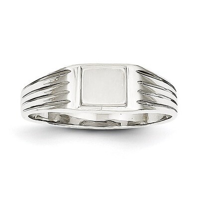 Childs Signet Ring 14k White Gold D1876, MPN: D1876, 886774092584