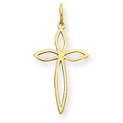 Laser Designed Cross Charm 14k Gold XR1036, MPN: XR1036, 886774131054