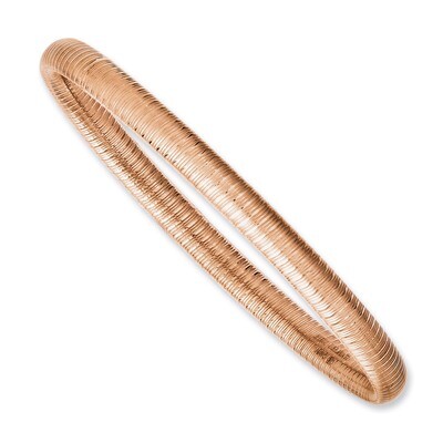 Pink IP-plated Textured Hollow Slip-on Bangle - Stainless Steel SRB1136 by Chisel, MPN: SRB1136,
