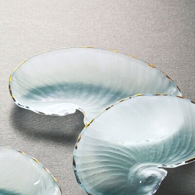 Annieglass Shells Large Nautilus Gold 12 1/2 x 8 1/2 Inch, MPN: SS224G, UPC: