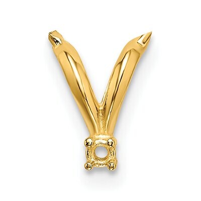 Casted Diamond Accent Bail 14k Yellow Gold YG1575, MPN: YG1575,
