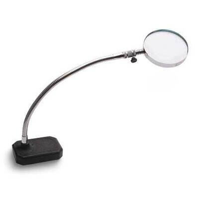 Flexible Gooseneck Hands Free 4 inch Round 2X Magnifier on Black Base JT5569, MPN: JT5569, 65420715…