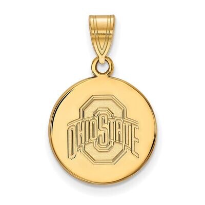 Ohio State University Medium Disc Pendant 10k Yellow Gold 1Y040OSU, MPN: 1Y040OSU, 886774816364