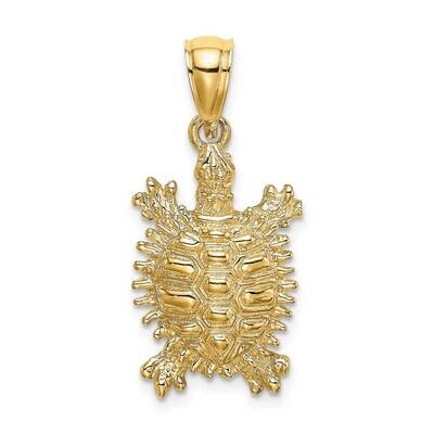 Land Turtle Charm 14k Gold 2-D K7646, MPN: K7646, 637218012008